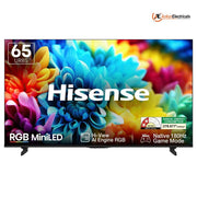 Hisense 65UR8S, 65 Inches 4K Micro RGB MiniLED Smart TV, Black