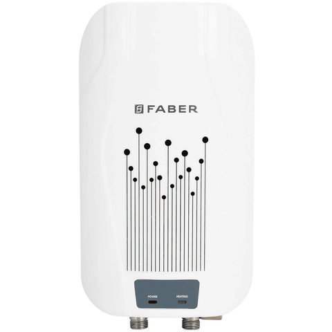 Faber FWG Zippy 3.0, 3 Ltrs Instant  Wall Mounting Water Heater Geyser, White 3000 Watts