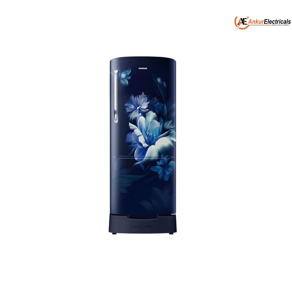 Samsung 183 Ltrs, 3 Star Digital Inverter, Direct Cool Single Door Refrigerator (RR20H2823UZN Midnight Blossom Blue)