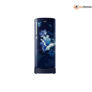 Samsung 183 Ltrs, 3 Star Digital Inverter, Direct Cool Single Door Refrigerator (RR20H2823UZN Midnight Blossom Blue)