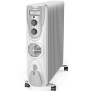 Black+Decker 11 Straight Fins, Oil Filled Radiator Room Heater (OFR 11 FINS, White)