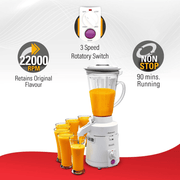 Sujata 900 Watts Mixer Blender with 3 Ltrs Larg tab Jar (Megamix, White)