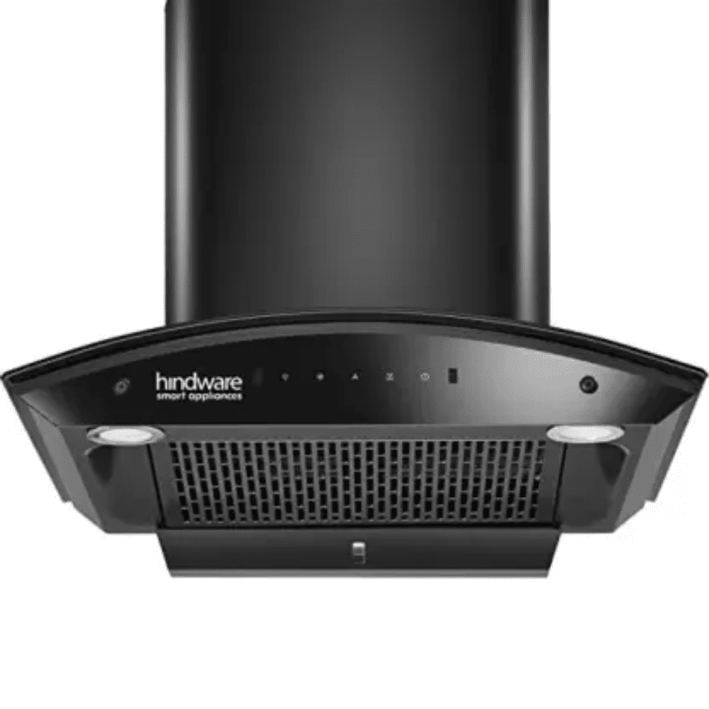 Hindware CELESIA BK, 60 cm 1300 m3/hr Auto Clean Wall Mounted kitchen Chimney, Low Noise (Black)