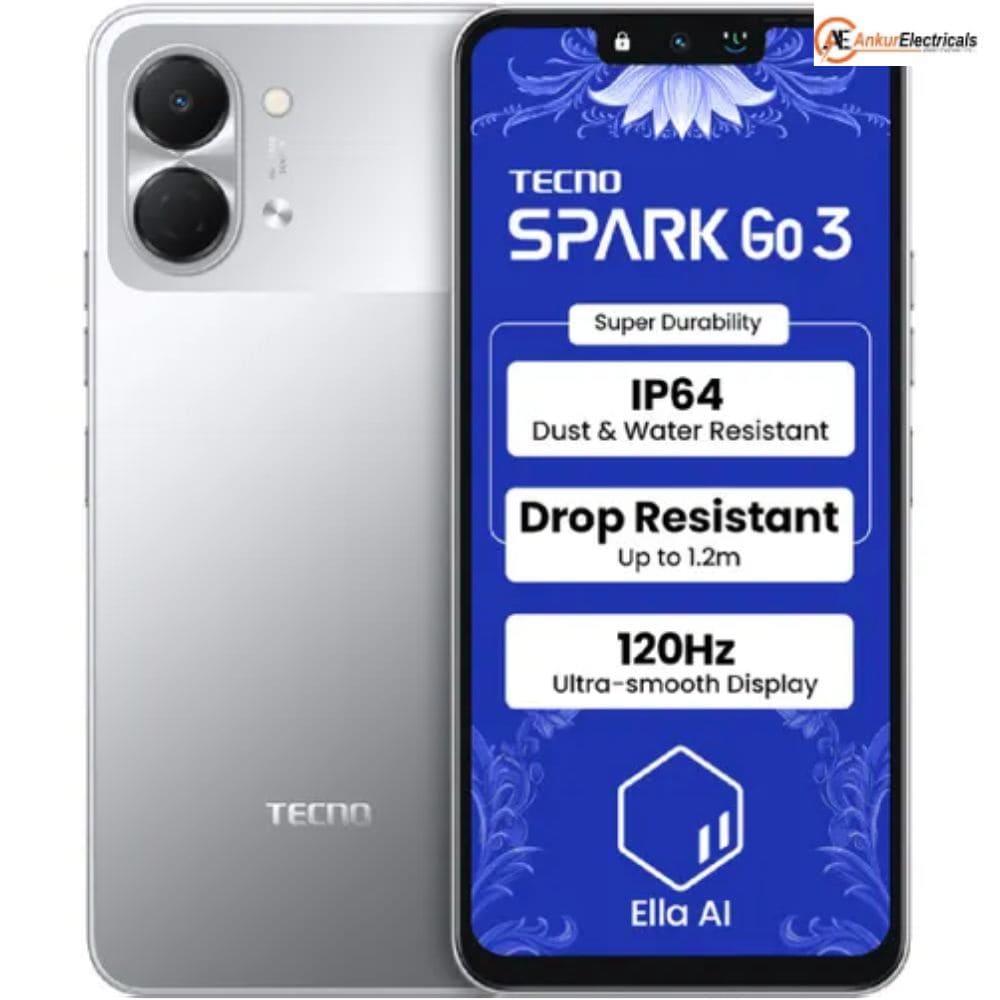 Techno Spark Go 3 4/64GB, Powerful 5G with Camera Control Android Phone (Multi Colour)