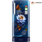 LG 185 Ltrs 3 Star Inverter Single Door Refrigerator (GLD1936YABW, Blue Water)