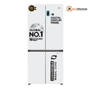 Haier 520 Ltrs, 3 Star Lumiere Frost Free Triple Inverter French Door Side by Side Refrigerator (HRB 600PW, Pearl White)