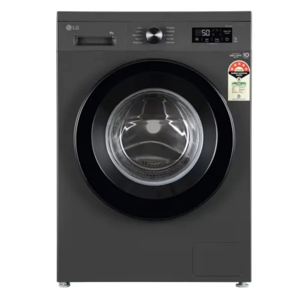 LG 8 Kg 5 Star Fully Automatic Front Load Washing Machine (FHB1208Z2M,Black)
