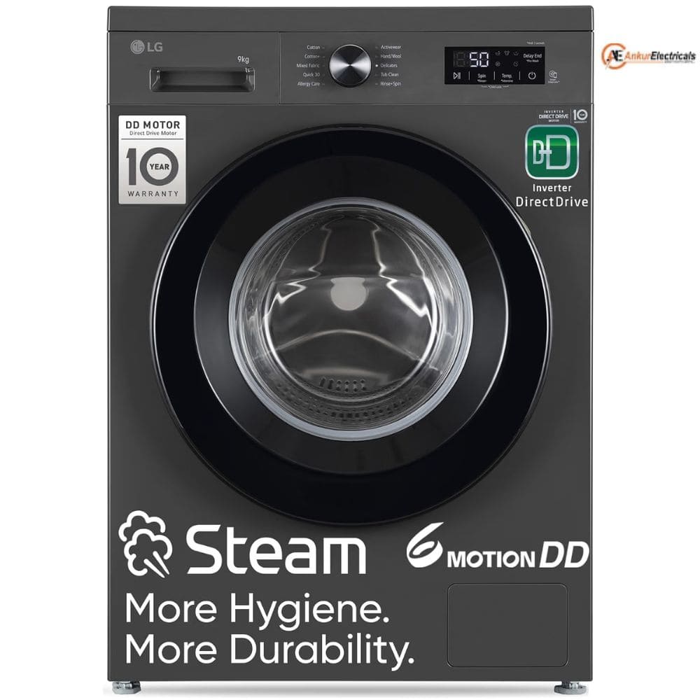 LG 9 Kg 5 Star Fully Automatic Front Load Washing Machine (FHB1209Z2M,Black)