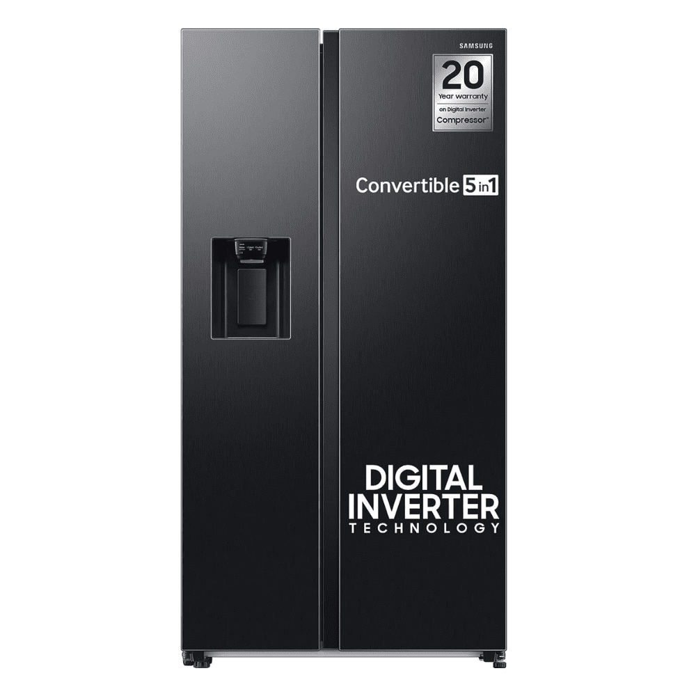 Samsung 633 Ltrs 3 Star, Inverter Frost Free, Side-by-Side Refrigerator (RS78CG8543B1)