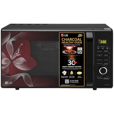 LG 28 Ltrs Stainless Steel Convection Charcoal Healthy Microwave Oven (MJ2887BWUM,Black)