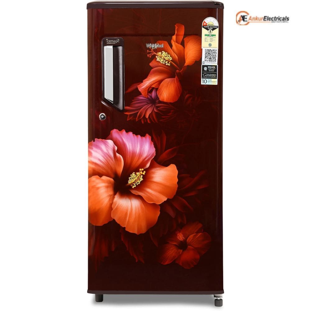 Whirlpool 184 Ltrs, 1 Star Direct Cool Single Door Refrigerator (205 IMPC PRM 1S WINE SPRING Y)