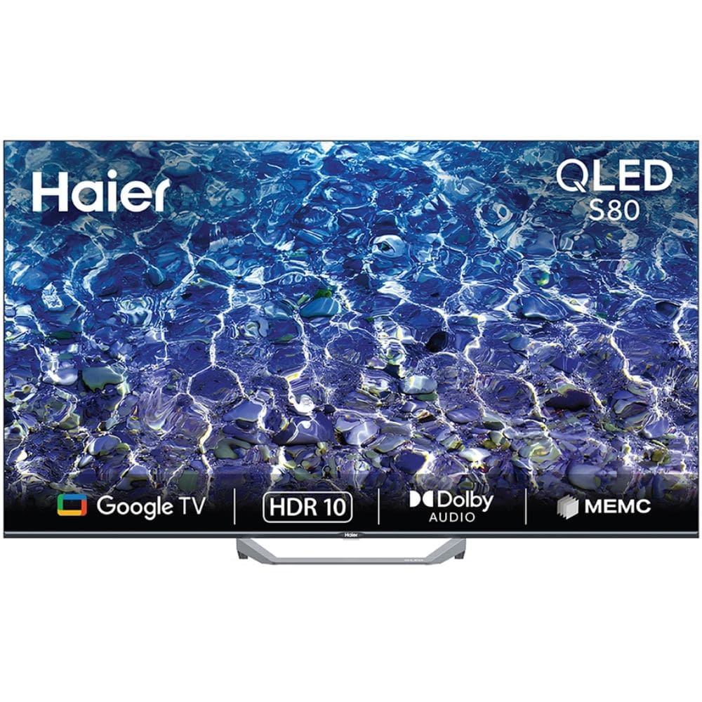 Haier H65S80FUX, 65 Inches 4K Ultra HD QLED TV, Black