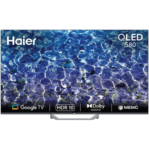 Haier H65S80FUX, 65 Inches 4K Ultra HD QLED TV, Black