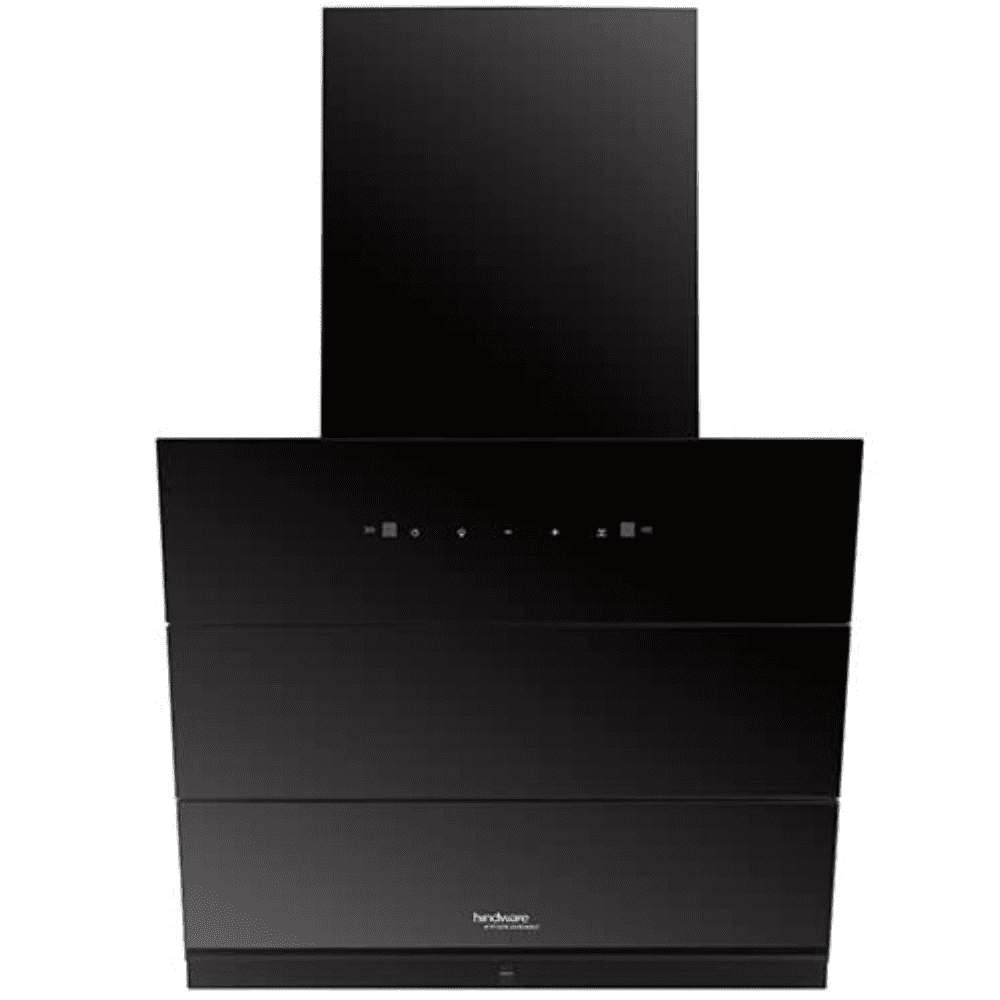 Hindware LEXIA, 60 cm 1350 m3/hr Heat Auto Clean, Filterless Chimney (Black)