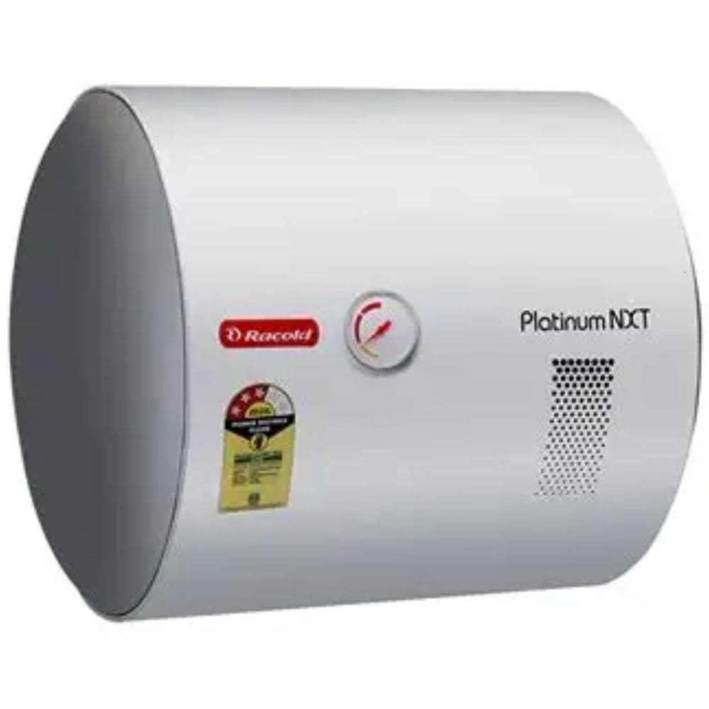 Racold 50 Ltrs Horizontal Storage 5 Star Water Heater Geyser (Platinum Nxt H50, White)
