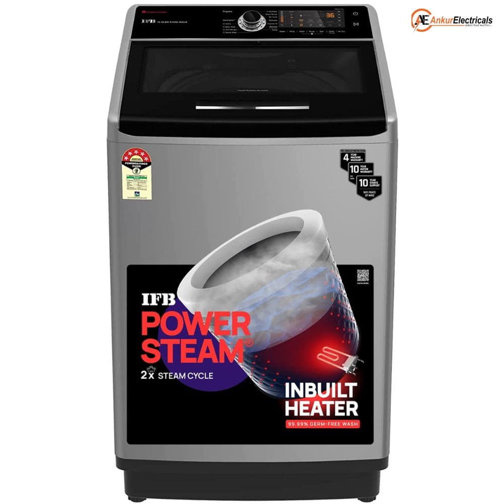 IFB 10 Kg 5 star Fully-Automatic Top Load Washing Machine (TL-S4BLS 10.0KG AQUA, Silver)