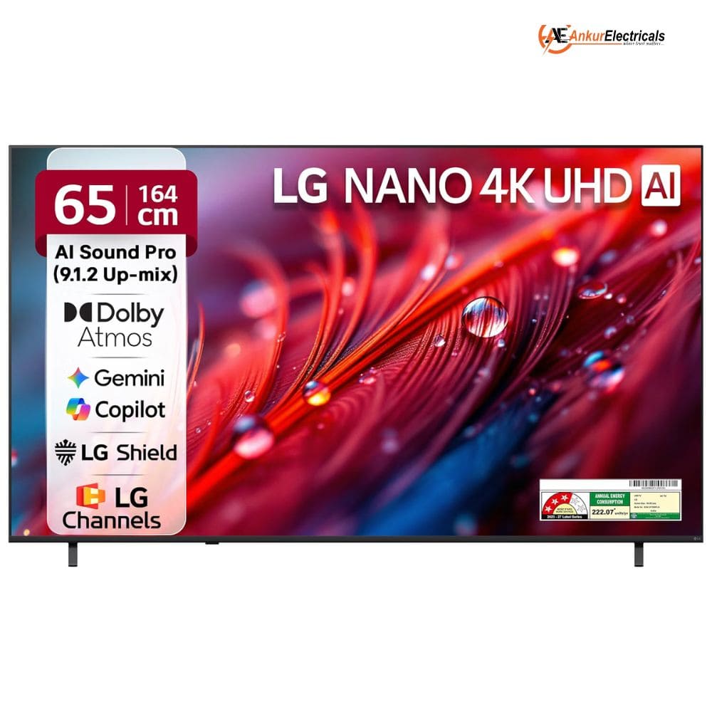 LG 65NU875BPLA, 65 Inches 4K Ultra HD Nano Smart webOS LED TV, Black