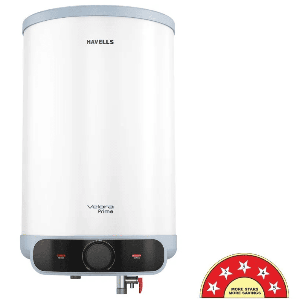 Havells 25 Ltrs Vertical Storage Water Heater Geyser (VELORA PRIME25V, White)