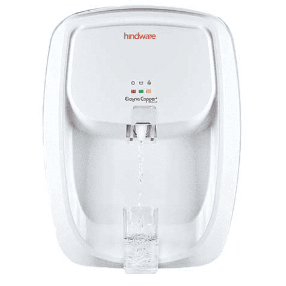 Hindware ELOYNA, 7 Ltrs RO+UF+PH +UV+TDS Wall Mountable Water Purifier, White & Black