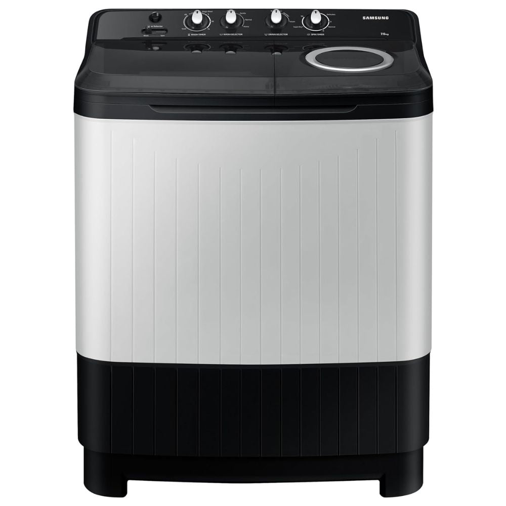 Samsung 7.5 Kg 5 Star, Semi Automatic Top Load Washing Machine (WT75C3200GG, Black &White)