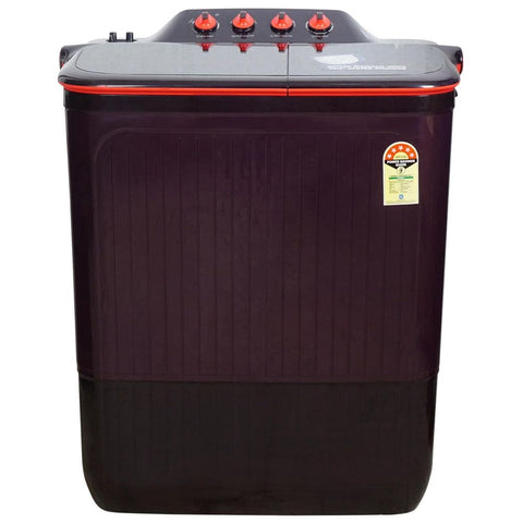 Lloyd 8 Kg 5 Star Semi-Automatic Top Load Washing machine (GLWS805EXAPC, Plum Cola & Black)