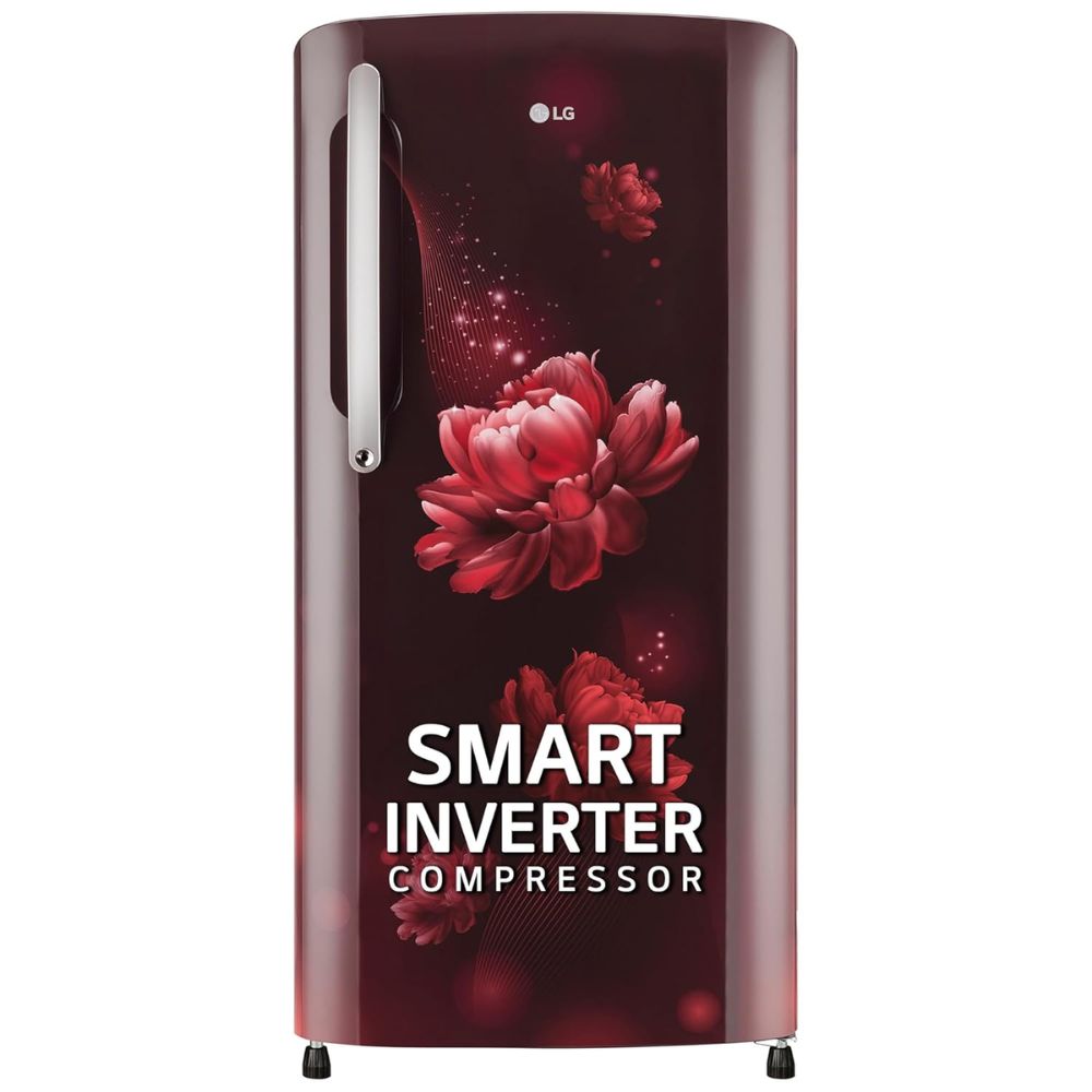LG 204 Ltrs 3 Star Direct Cool Single Door Refrigerator (GL-B211HSCY, Wine)