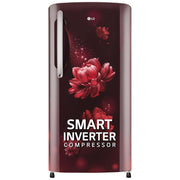 LG 204 Ltrs 3 Star Direct Cool Single Door Refrigerator (GL-B211HSCY, Wine)