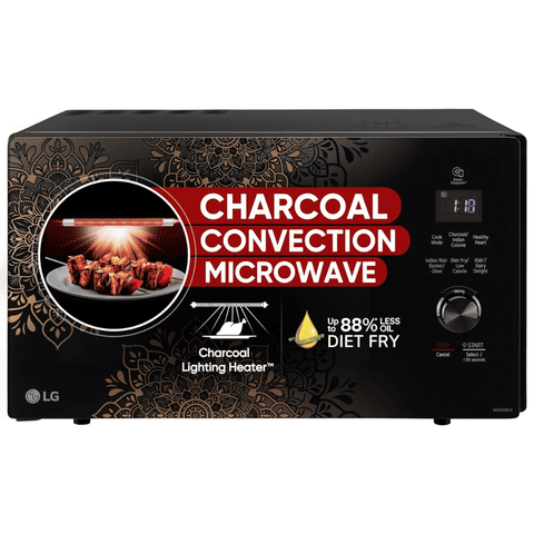 LG MJEN286UH, 28 Ltrs Charcoal Convection Microwave Oven (Black)