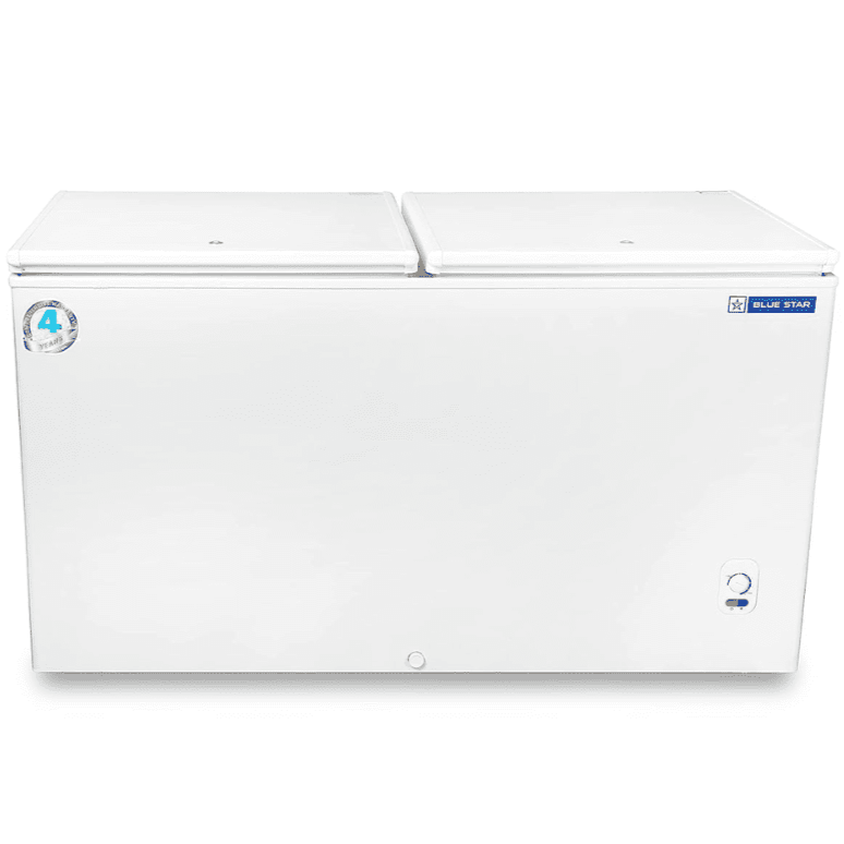 Blue Star CHFDD500MGPW, 484 Ltrs  Double Door Deep Freezer, White