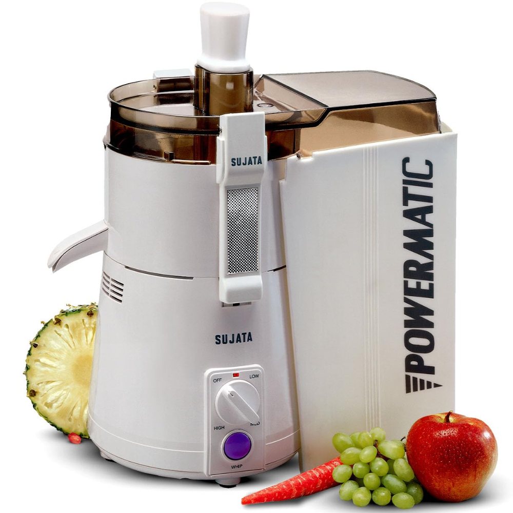 Sujata 900 Watts without Jar Juicer, 22000 Rotations Per Min 90 Minutes Continuous Running (Powermatic,White)