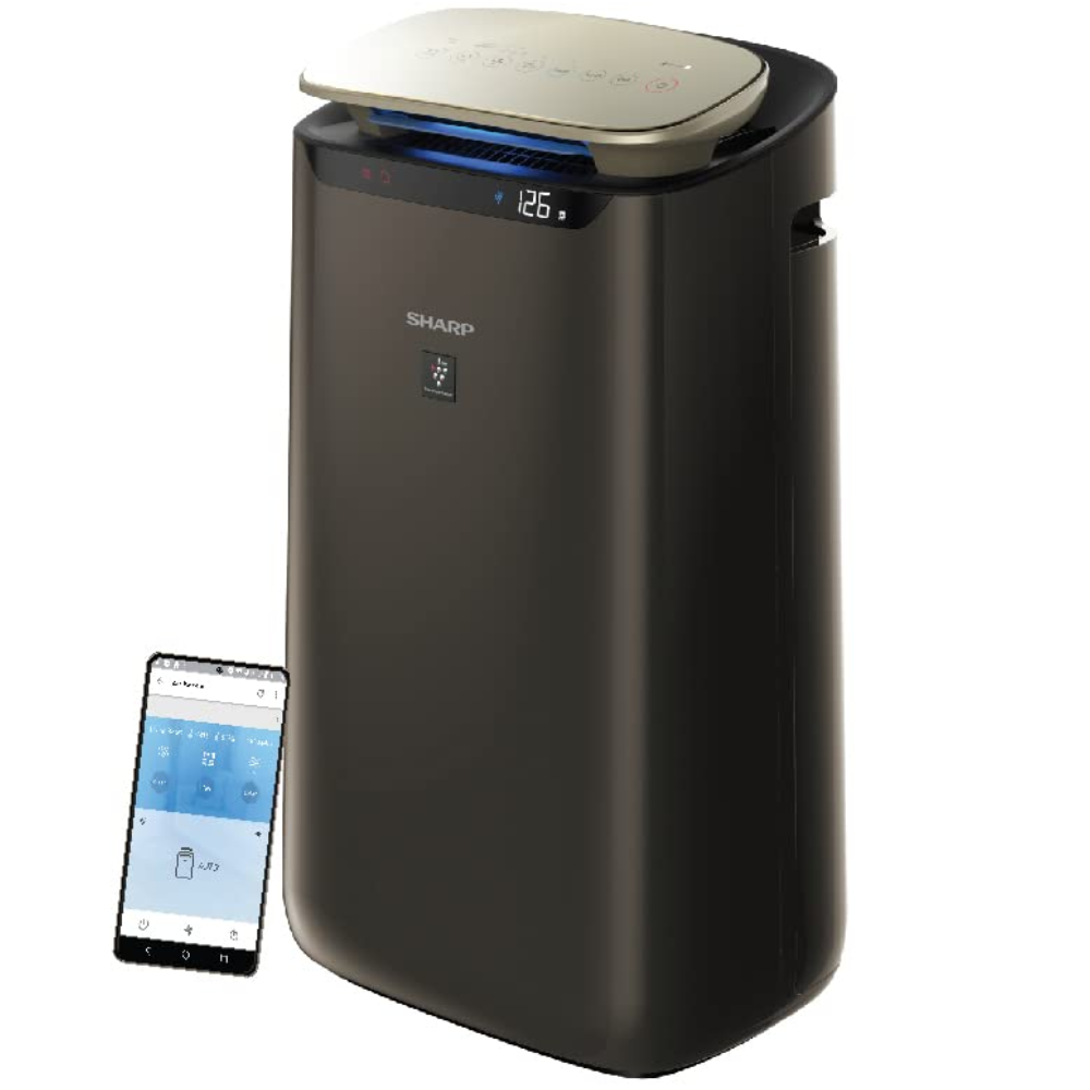 Sharp FX-J80M-H, Multi-Stage Purification Humidity Filter Technology, Air Purifier (HEPA+Carbon+Pre-filter, White)