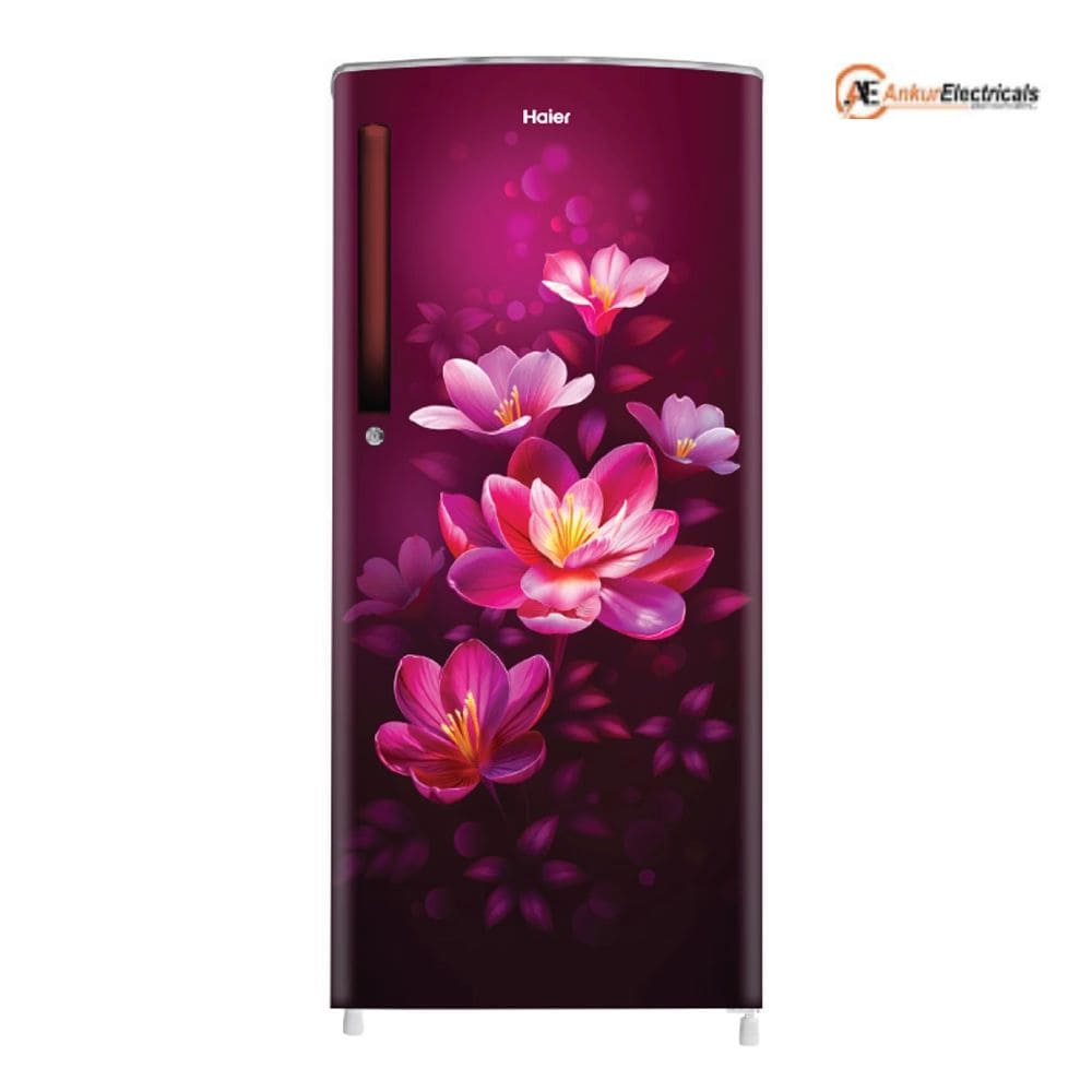 Haier 205 Ltrs, 1 Star Single Door Refrigerator (HRD 2261SRMA N, Red Magnolia)