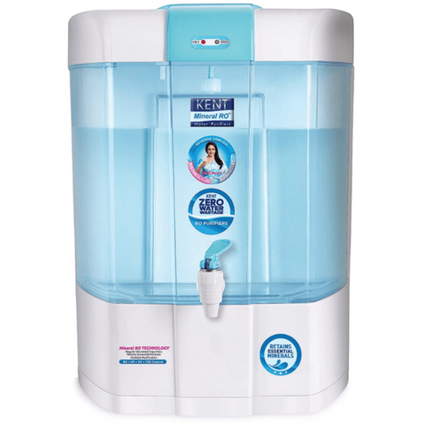 Kent Pearl RO (11098), 8 Ltrs Storage tank RO+UV+UF+TDS Control Wall Mountable Water Purifier, White & Blue