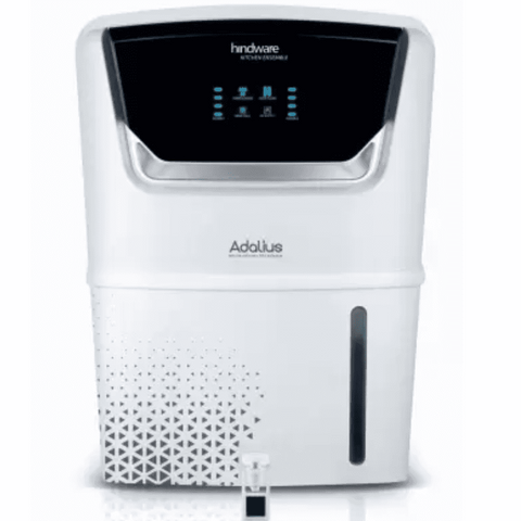 Hindware ADALIUS, 7 Ltrs Storage RO + UV + UF + Copper Guard + pH enhancer Wall Mountable Water Purifier, PH+TDS Balancer Purification + Advance 7 Stage (White & Black)