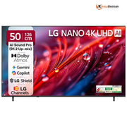 LG 50NU880BPLA, 50 Inches 4K Ultra HD Nano Smart LED TV, Black