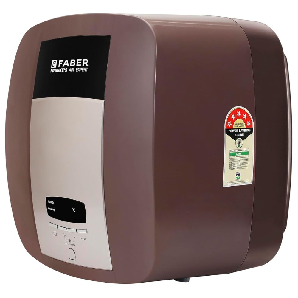 Faber 15 Ltrs Vertical Storage Wall Mounting Water Heater Geyser (CYRUS DG 15l, White)