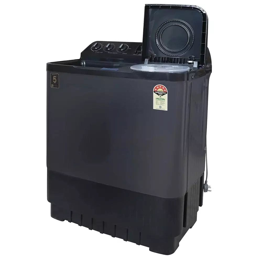 Haier 9 Kg 5 Star Semi-Automatic Top Load Washing Machine (HTW90-196BBK,Black)