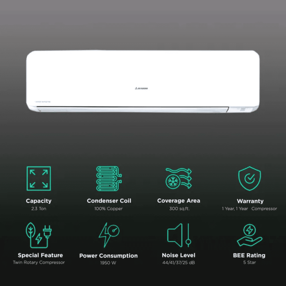 Mitsubishi Heavy Duty 2.1 Ton 5 Star Hot & Cold Inverter Split Air Conditioner (SRK71ZR)