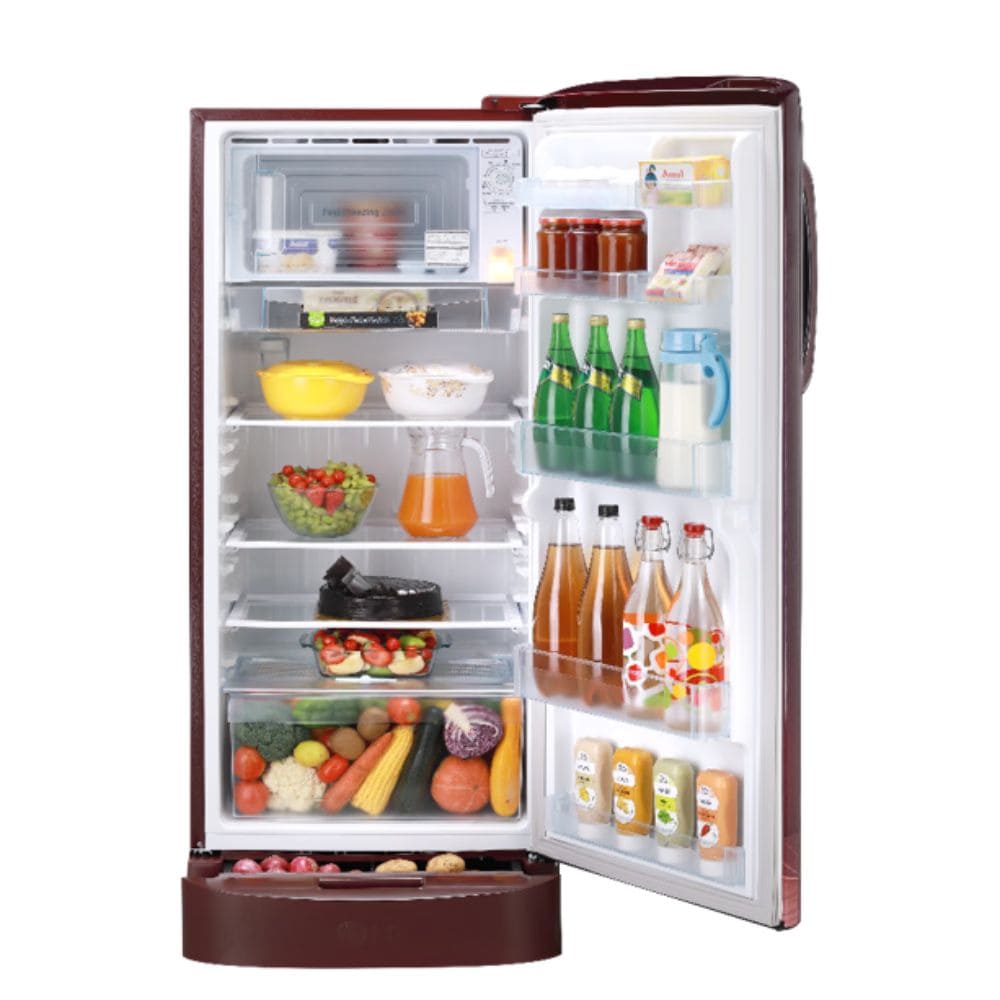 LG 224 Ltrs, 5 Star Smart Inverter Direct Cool Single Door Refrigerator (GLD2356ZAWS)