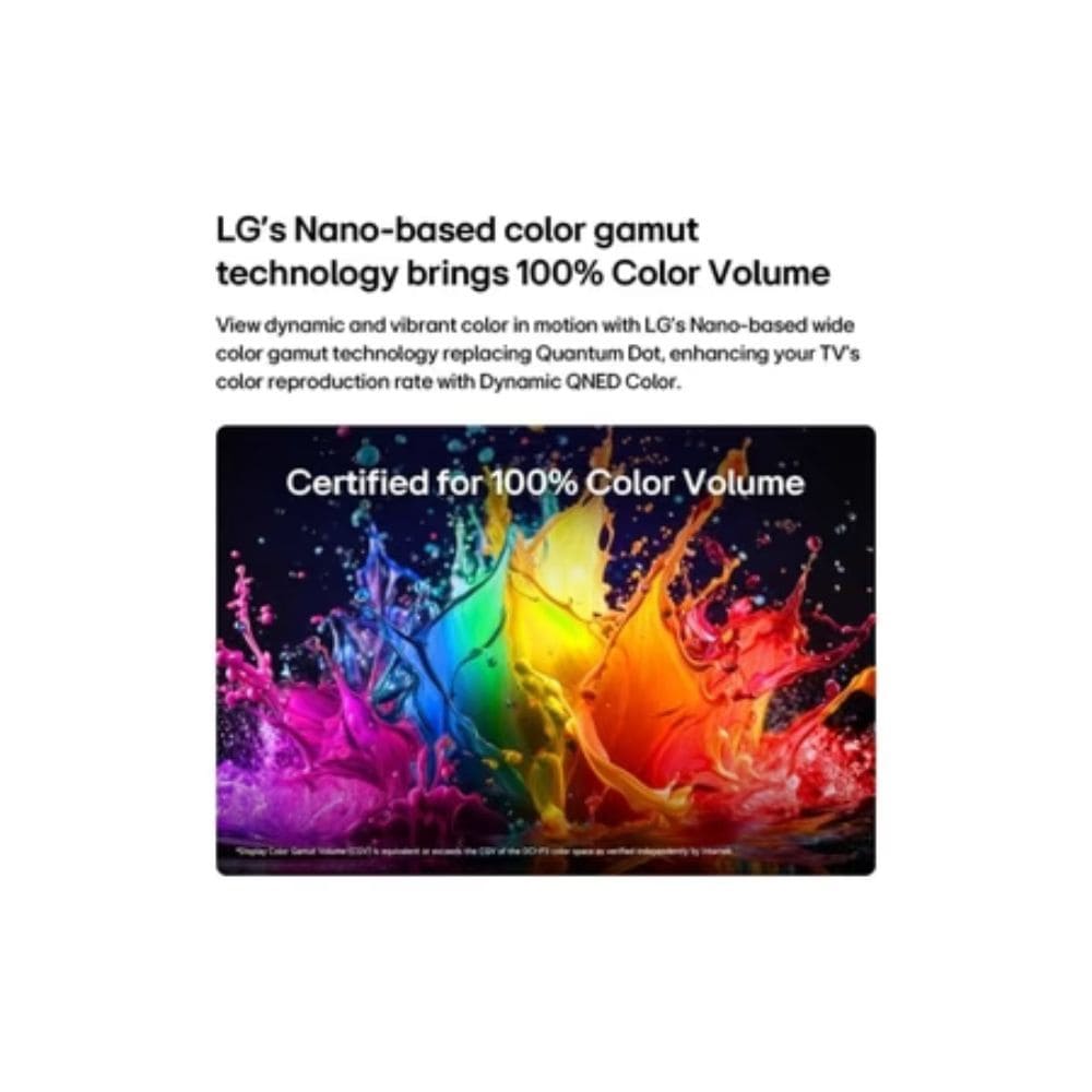 LG 65QNED70BLA, 65 Inches 4K alpha7 Gen9 AI Processor QLED TV, Black