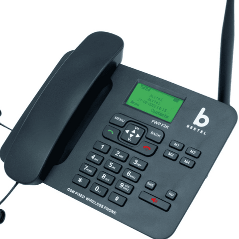 Beetel F2K, GSM Fixed Wireless Landline Phone, LCD Display, Black