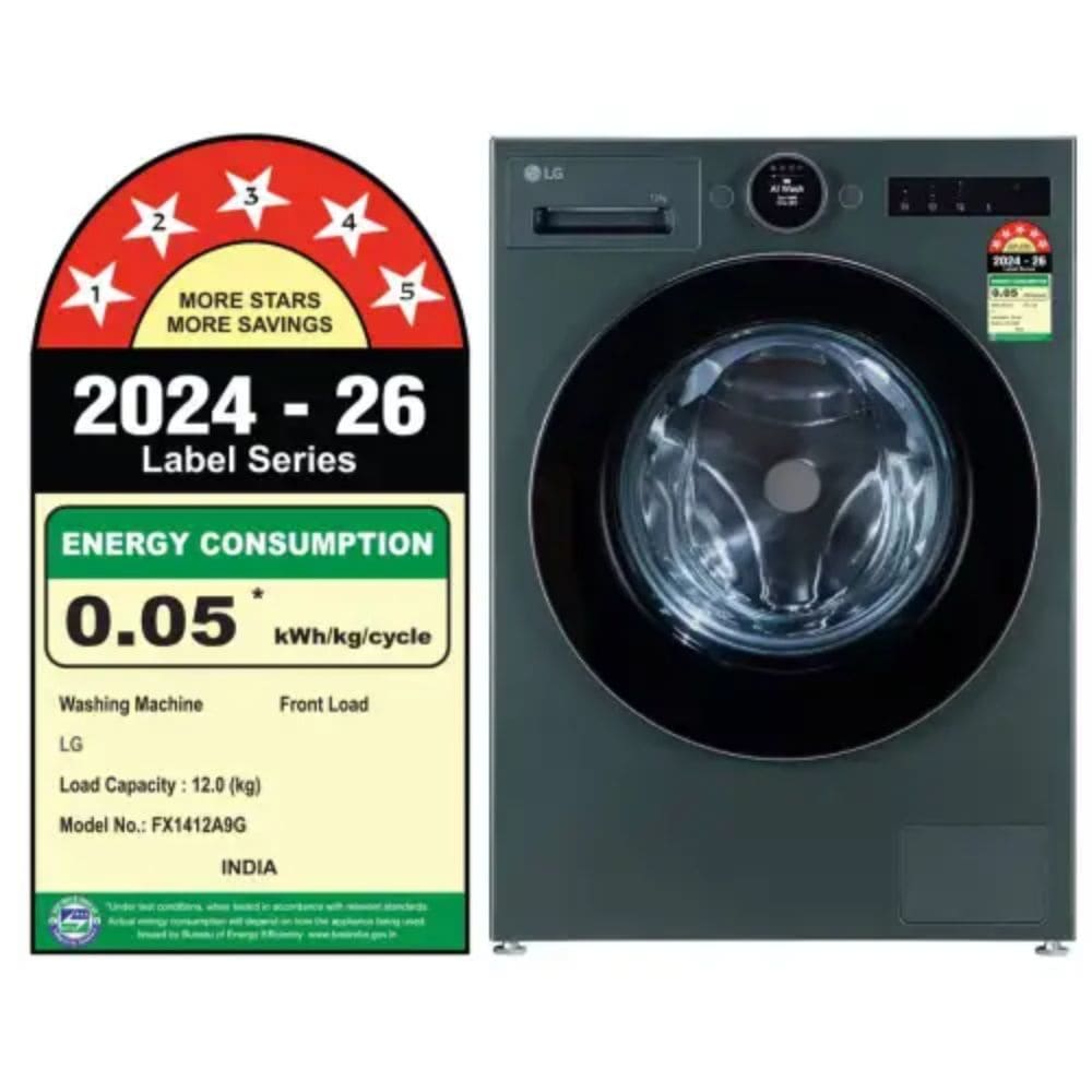 LG 12 Kg 5 Star Fully Automatic Front Load Washing Machine (FX1412A9G,Matte Green)