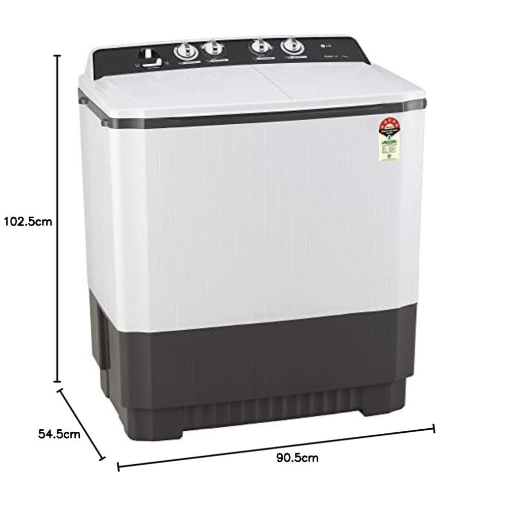 LG 10 Kg 5 Star Semi-Automatic Top Load Washing Machine (P1040RGAZ,Grey)