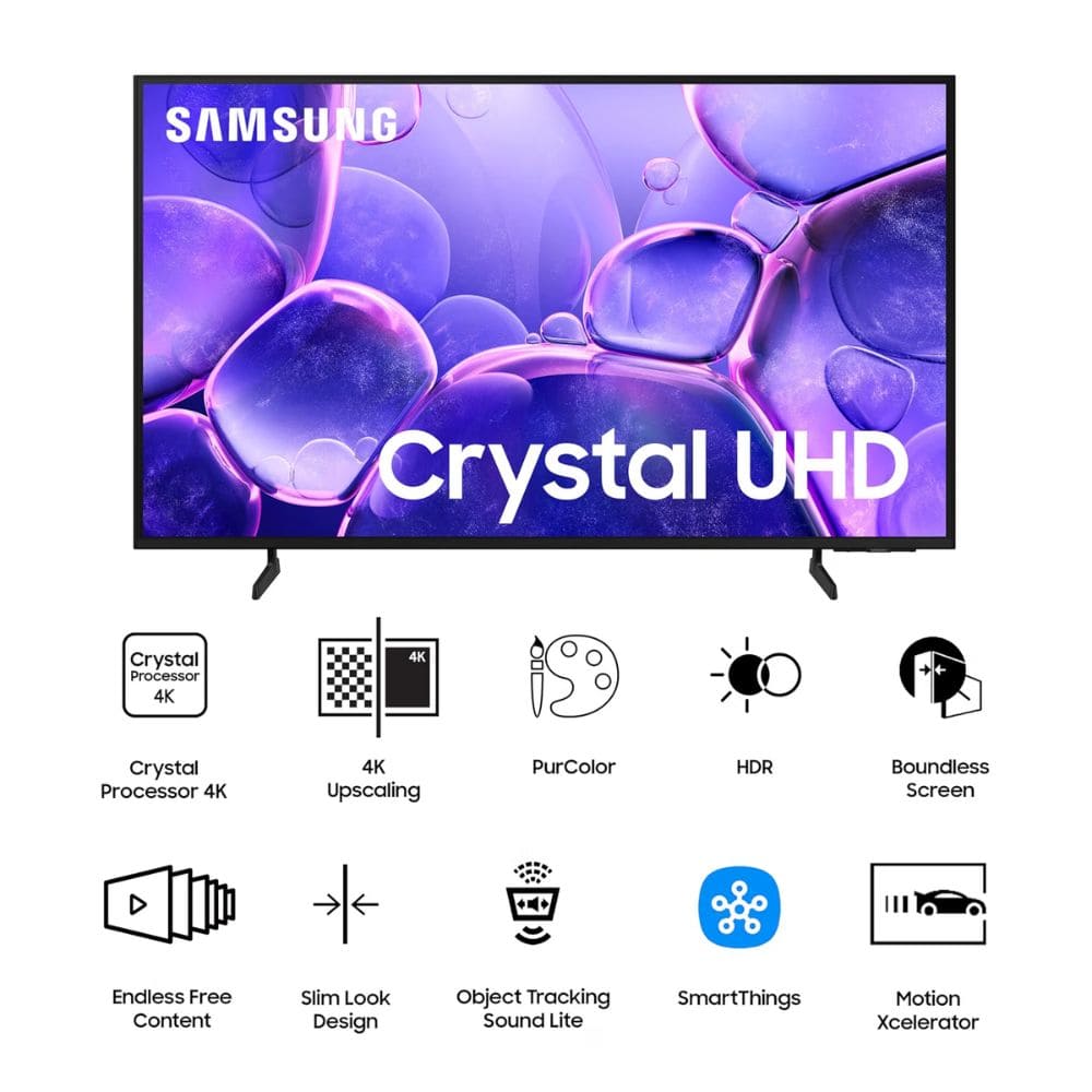 Samsung UA75U7300FUXXL, 75 Inches 4K Ultra HD Smart LED TV, Crystal Black
