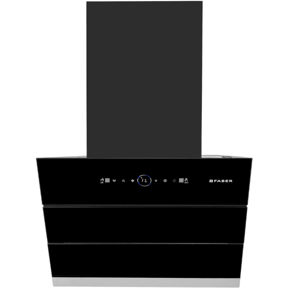 Faber COMET BLDC FL HC, 60 cm 1500 m3/hr Heat Auto Clean Wall Mounted Curved Glass Kitchen Chimney (Black)