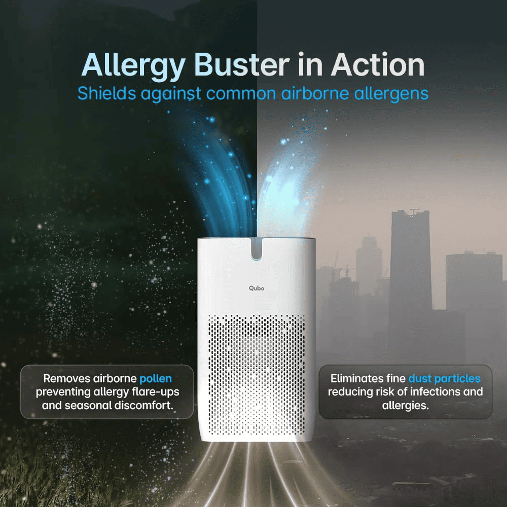 Qubo Q400 Smart Room Air Purifier with HEPA 13 Filter (400 Sqft,White)