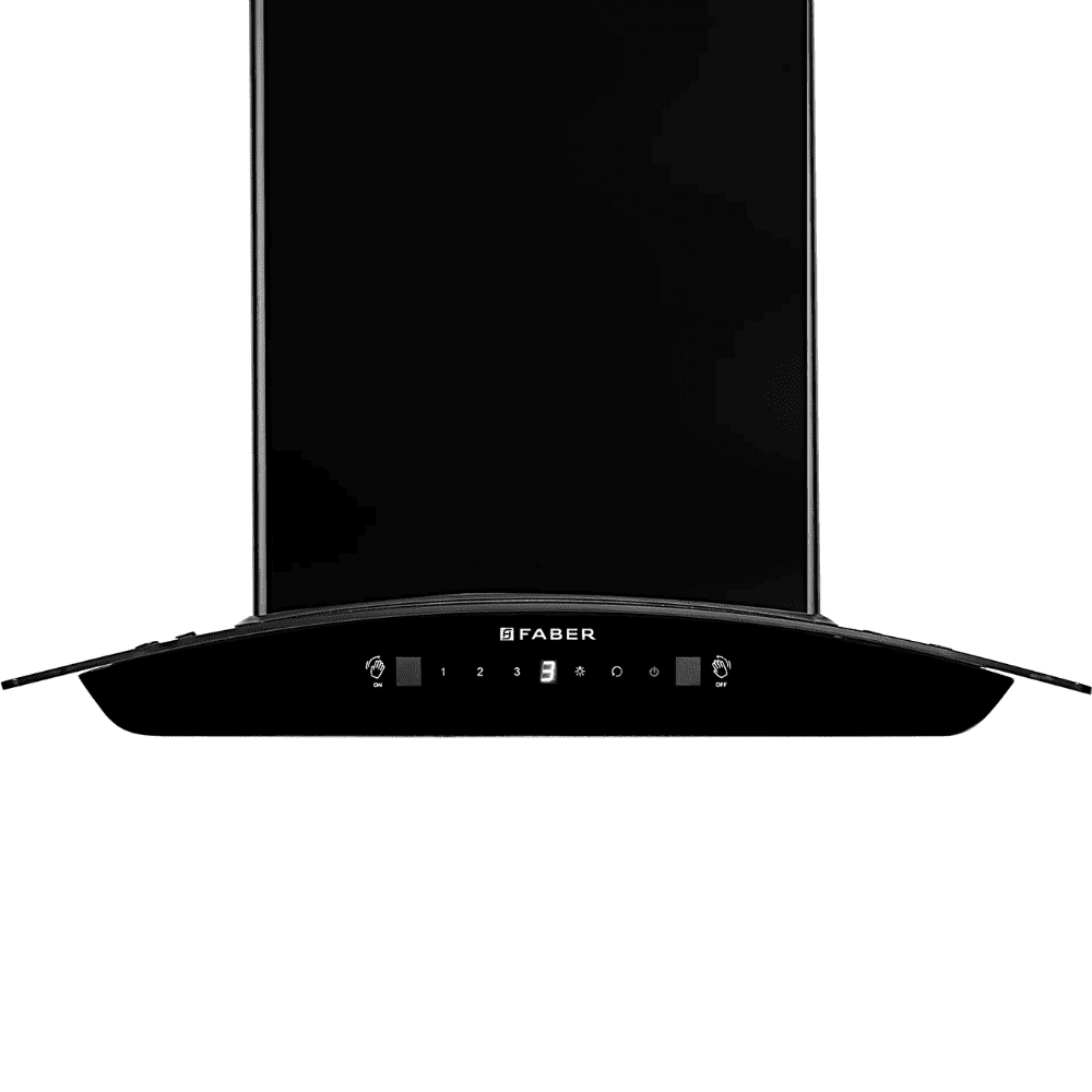 Faber HOOD SUNNY HC, 60 cm 1200 m3/hr Auto-Clean curved glass Kitchen Chimney Black)