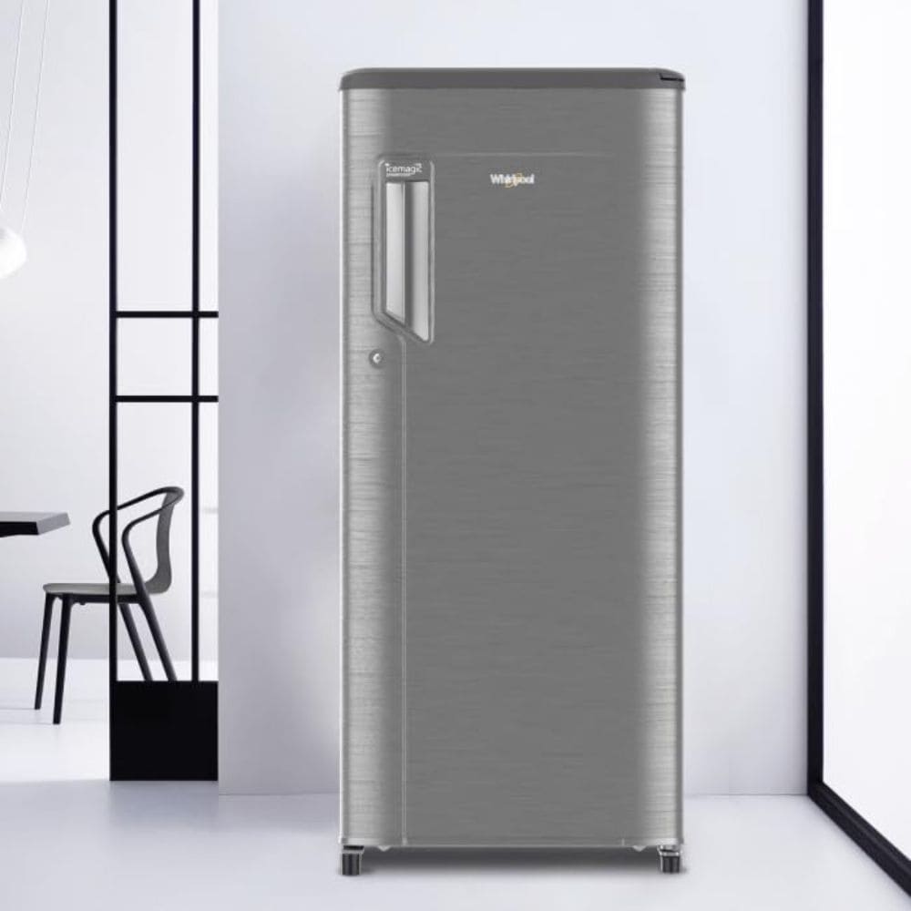 Whirlpool 184 Ltrs, 3 Star Direct Cool Single Door 3 Star Refrigerator (205 IMPC PRM 3S, Titan Steel)