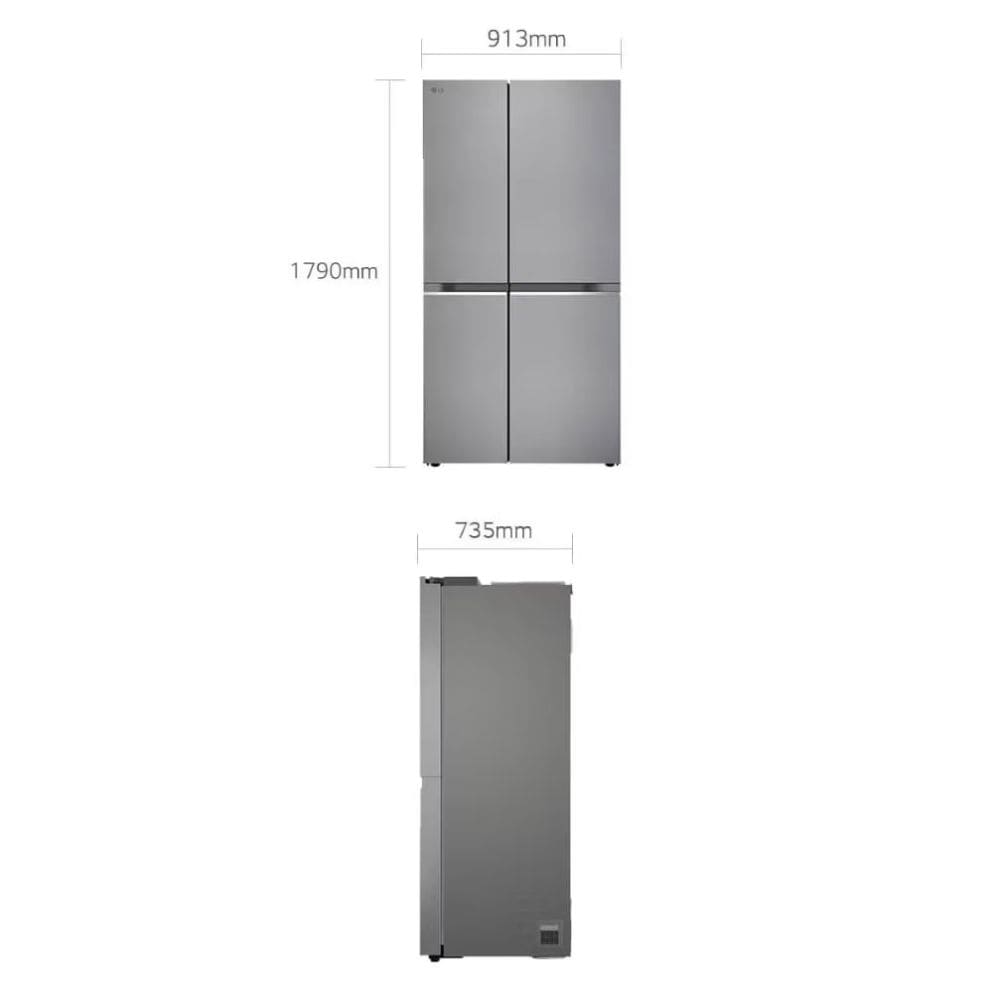 LG 650 Ltrs, 3 Star Frost Free Side By Side Refrigerator (GL-B257HPZ3)