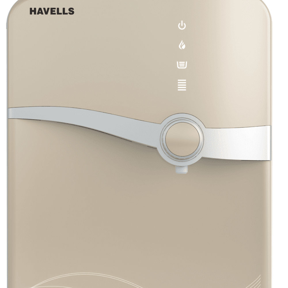Havells Delite HR, 6.5 Ltrs Alkaline High Recovery RO + ECO + UV Alkaline Water Purifier, Beige & Silver